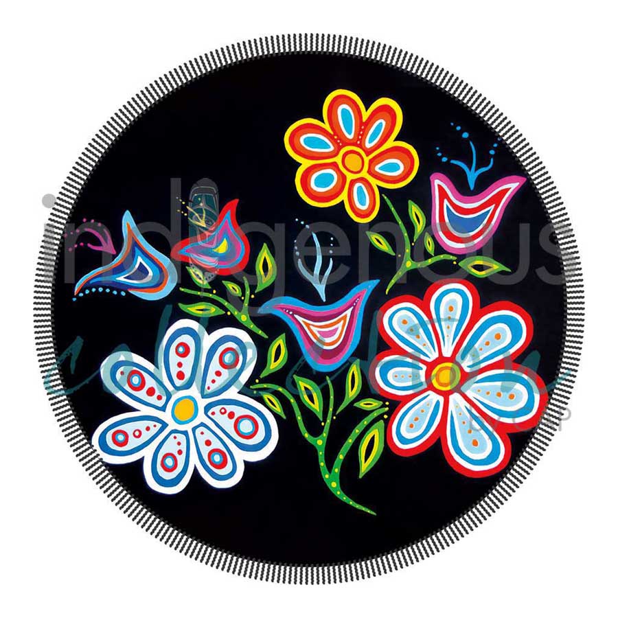 Happy Flower Beach Towel Blanket