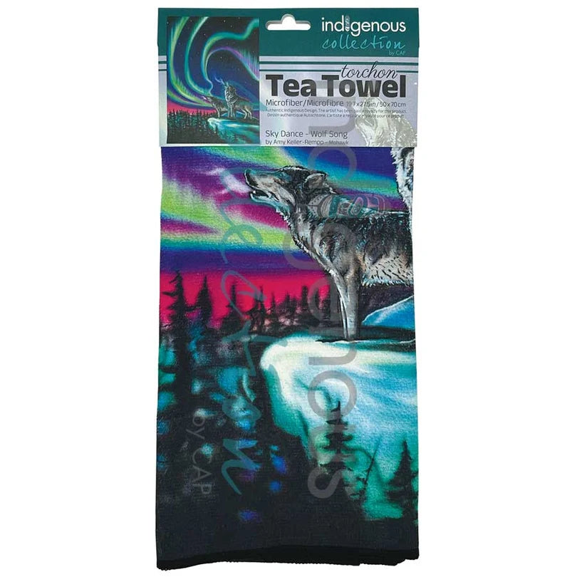 Sky Dance - Wolf Song Tea Towel