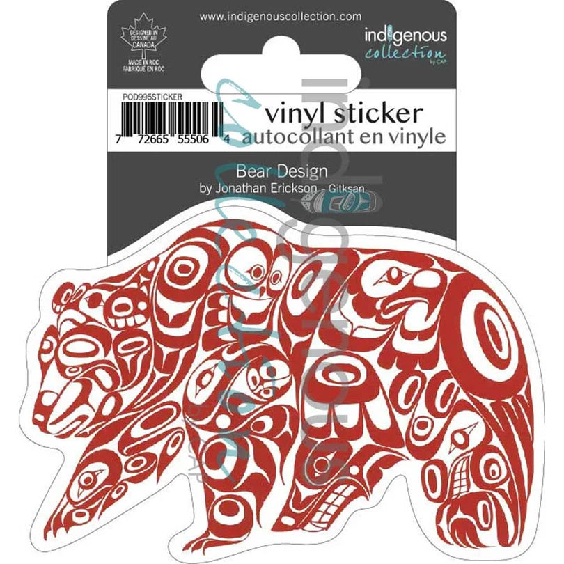 Bear Design Vinyl Die-Cut Sticker