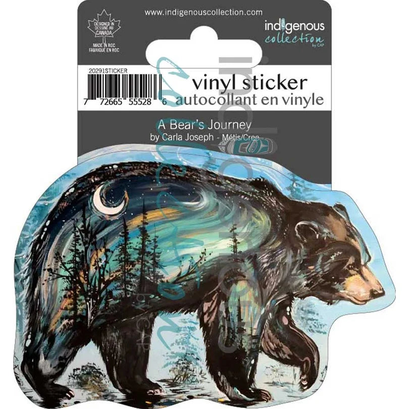 A Bear's Journey Vinyl Die-Cut Sticker