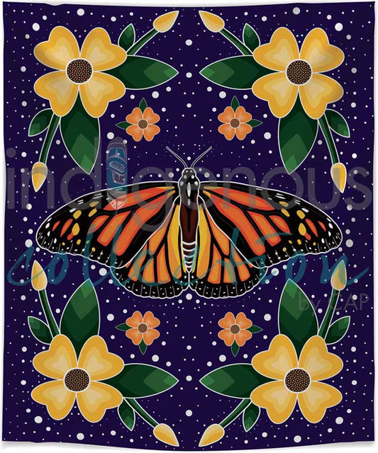 Monarch Butterfly Fleece Blanket