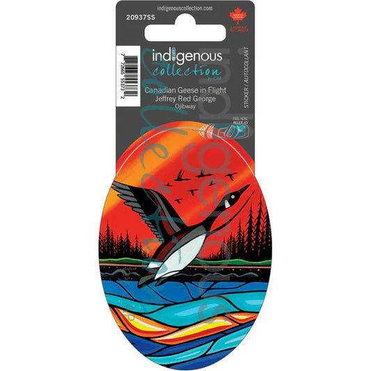 Canadian Geese in Flight Sticker