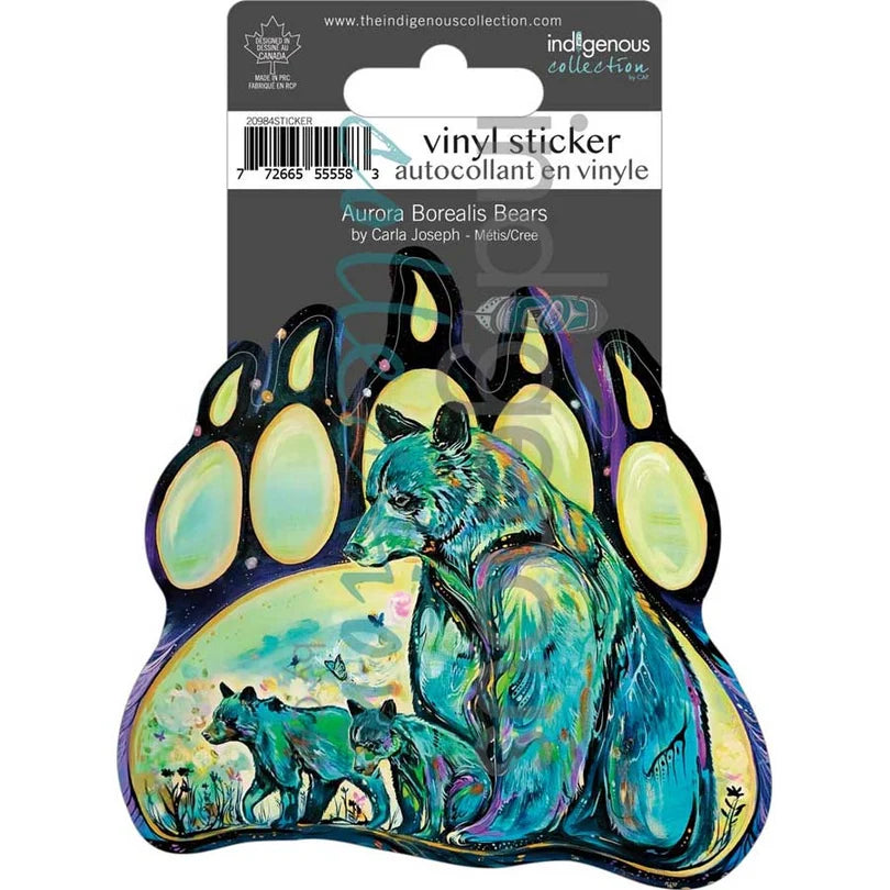 Aurora Borealis Bears Vinyl Die-Cut Sticker
