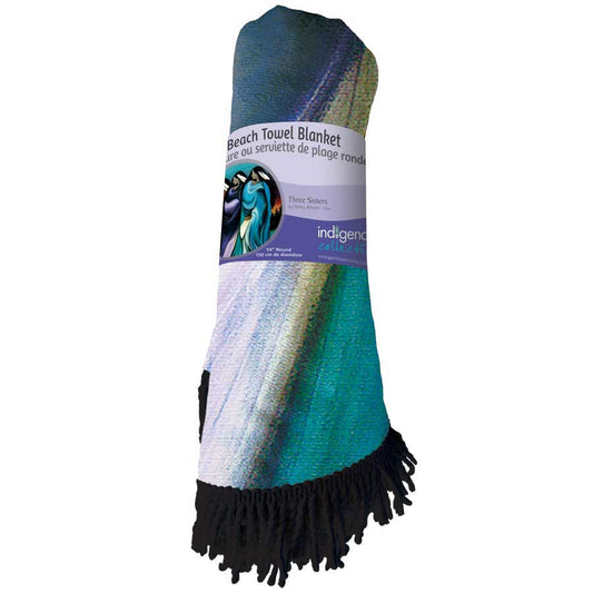 Three Sisters Round Beach Towel Blanket