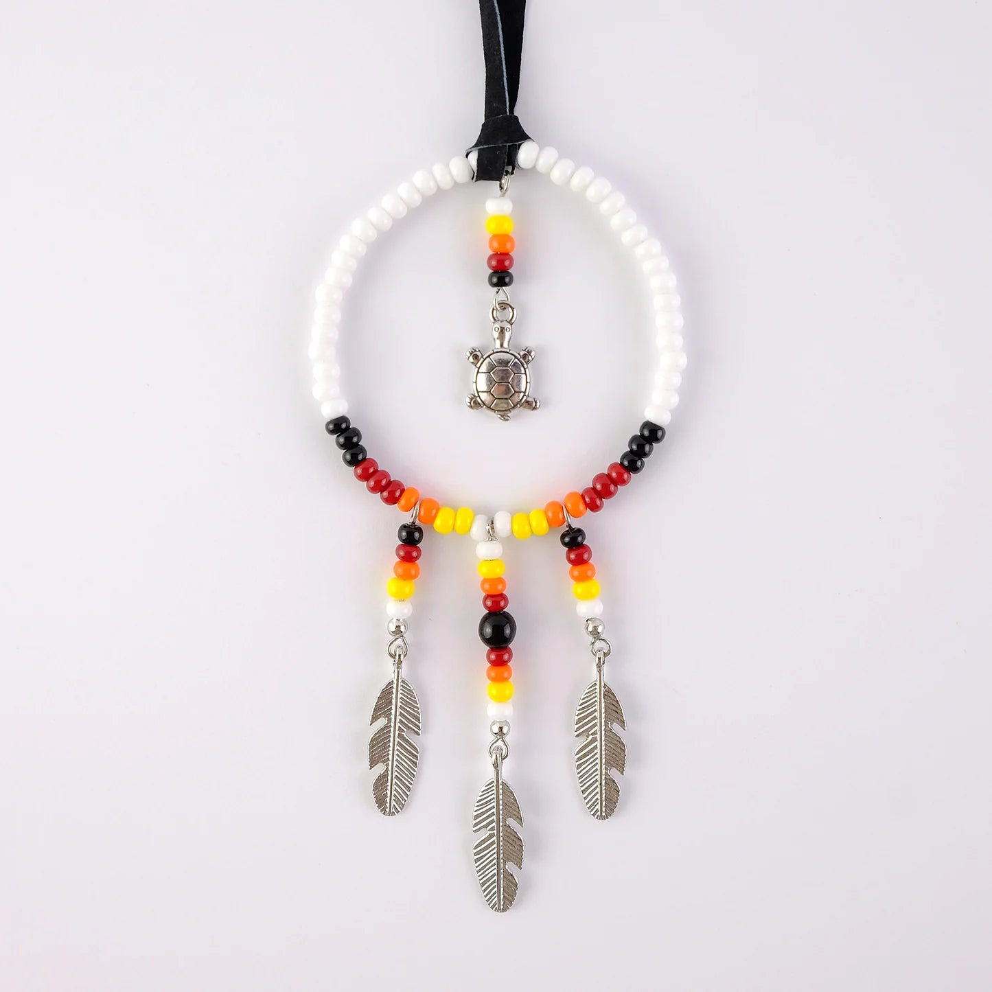 2.25" White Beaded Turtle Ornament