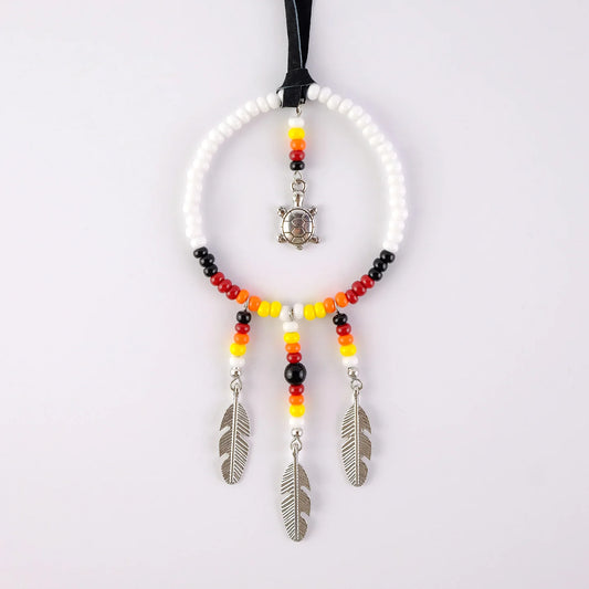 2.25" White Beaded Turtle Ornament