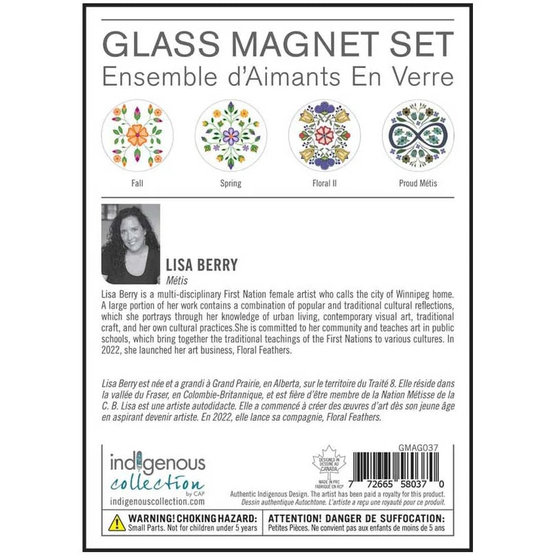 Lisa Berry Glass Magnets Set