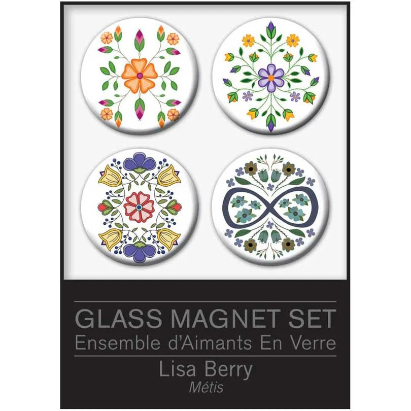 Lisa Berry Glass Magnets Set