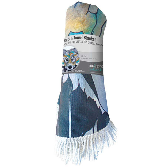 Alpha Round Beach Towel