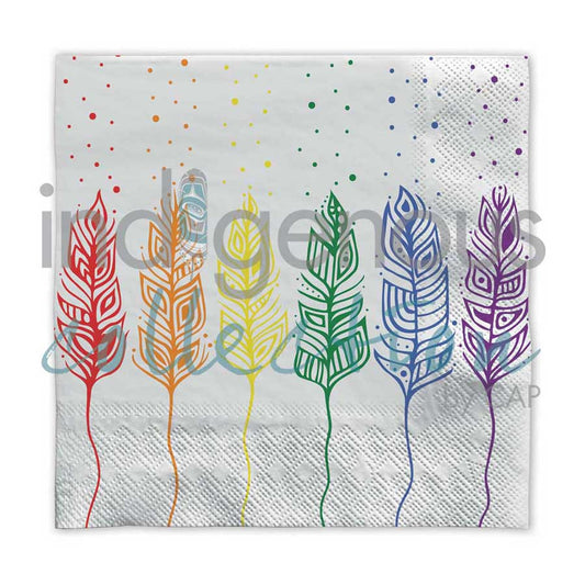 Napkins (20pk) Pride Feathers
