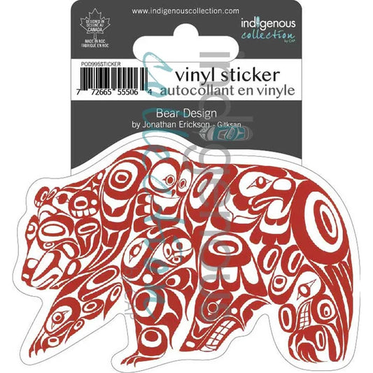 Bear Design Vinyl Die-Cut Sticker