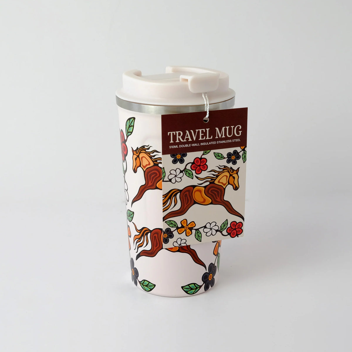 Travel Mug "Horses" by Storm Angeconeb