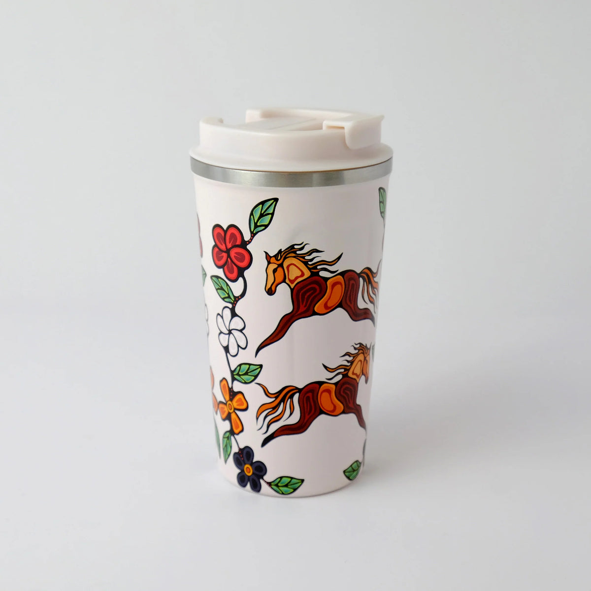 Travel Mug "Horses" by Storm Angeconeb