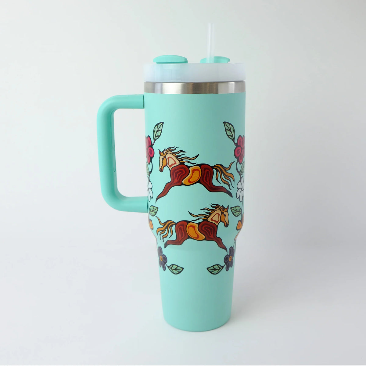 Travel Tumbler "Horses" by Storm Angeconeb