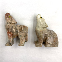 Carved Pocket Stone Wolf